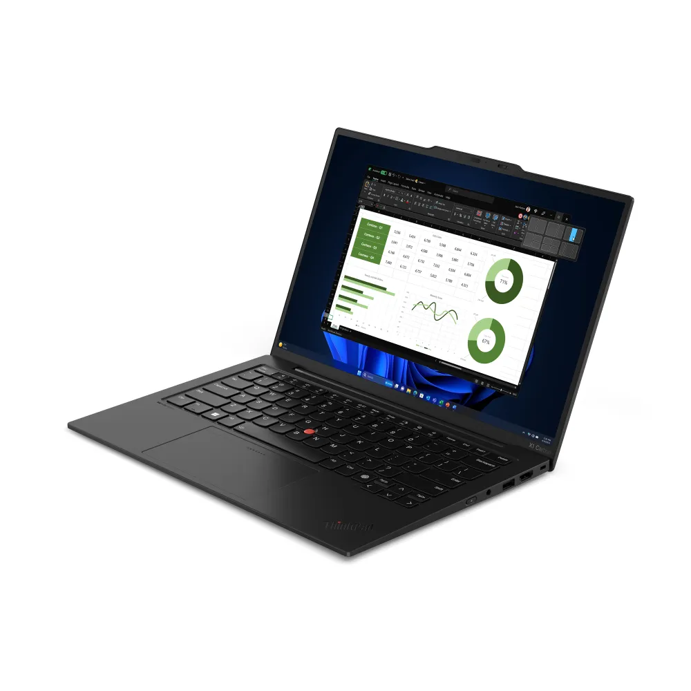 Lenovo ThinkPad X1 Carbon Gen 12 Intel Core Ultra 7 155U Notebook 35,6 cm (14") WUXGA 32 GB LPDDR5x-SDRAM 2 TB SSD Wi-Fi 6E (802.11ax) Windows 11 Pro Nero