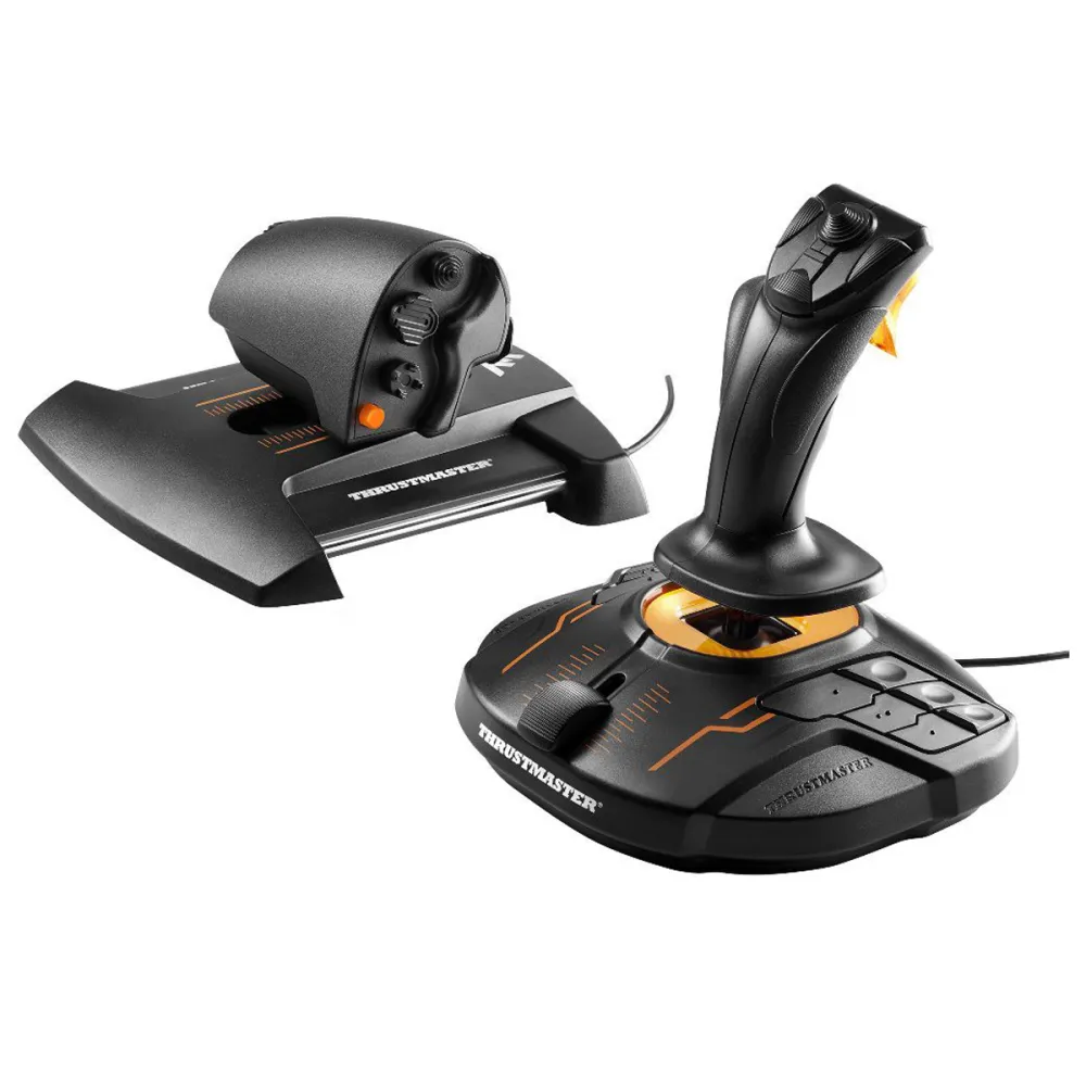 Thrustmaster T-16000M FCS Hotas Nero, Arancione USB Joystick Analogico/Digitale MAC, PC