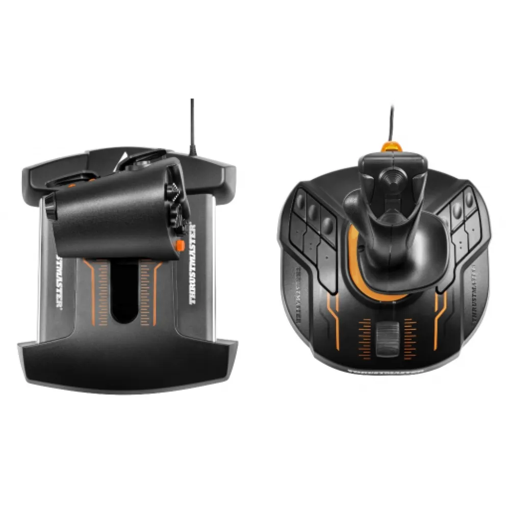 Thrustmaster T-16000M FCS Hotas Nero, Arancione USB Joystick Analogico/Digitale MAC, PC