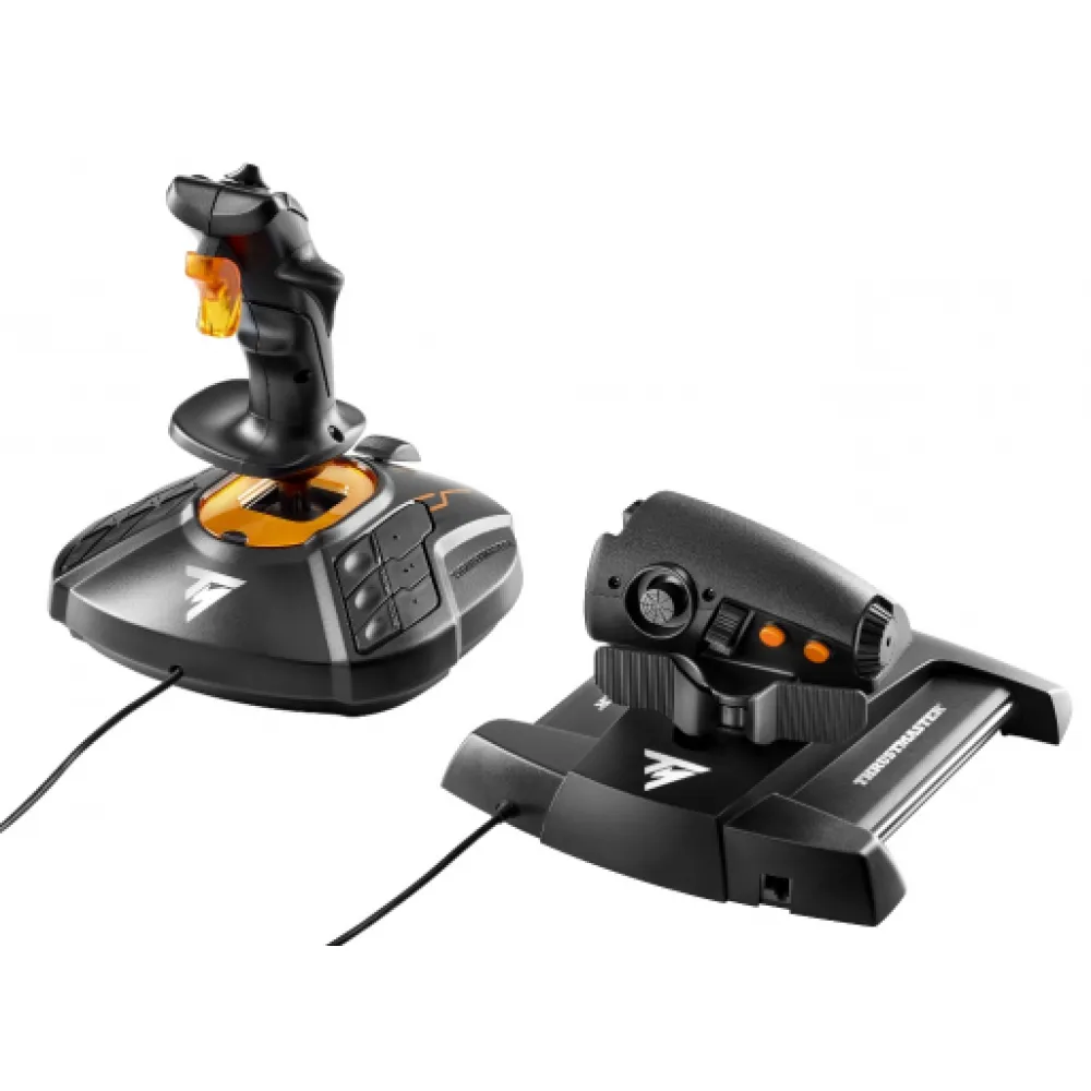 Thrustmaster T-16000M FCS Hotas Nero, Arancione USB Joystick Analogico/Digitale MAC, PC