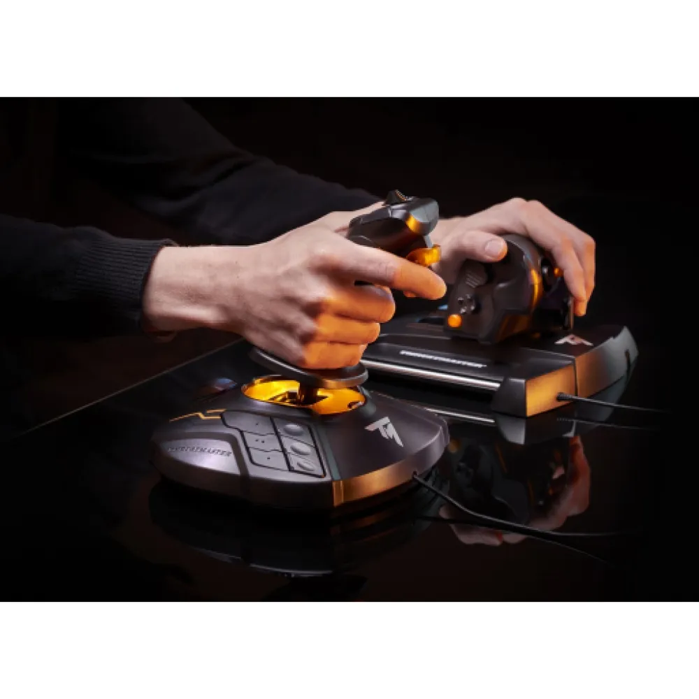 Thrustmaster T-16000M FCS Hotas Nero, Arancione USB Joystick Analogico/Digitale MAC, PC