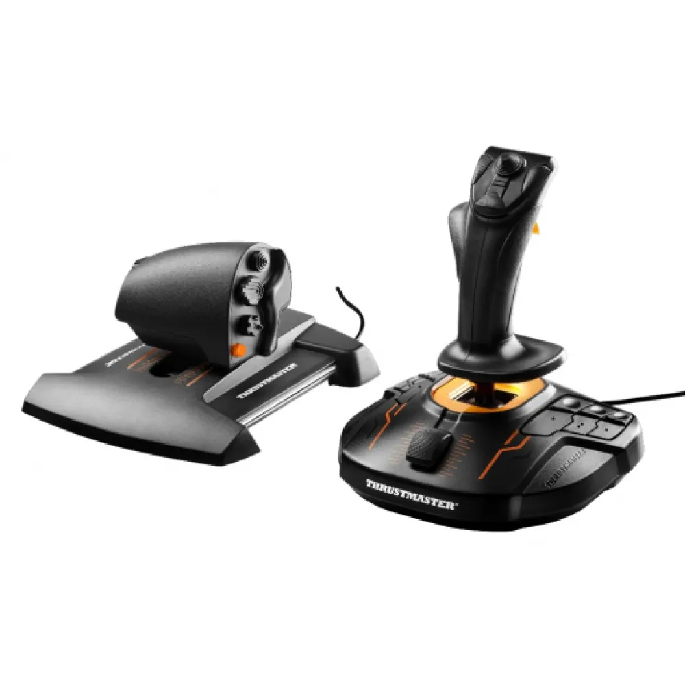 Thrustmaster T-16000M FCS Hotas Nero, Arancione USB Joystick Analogico/Digitale MAC, PC