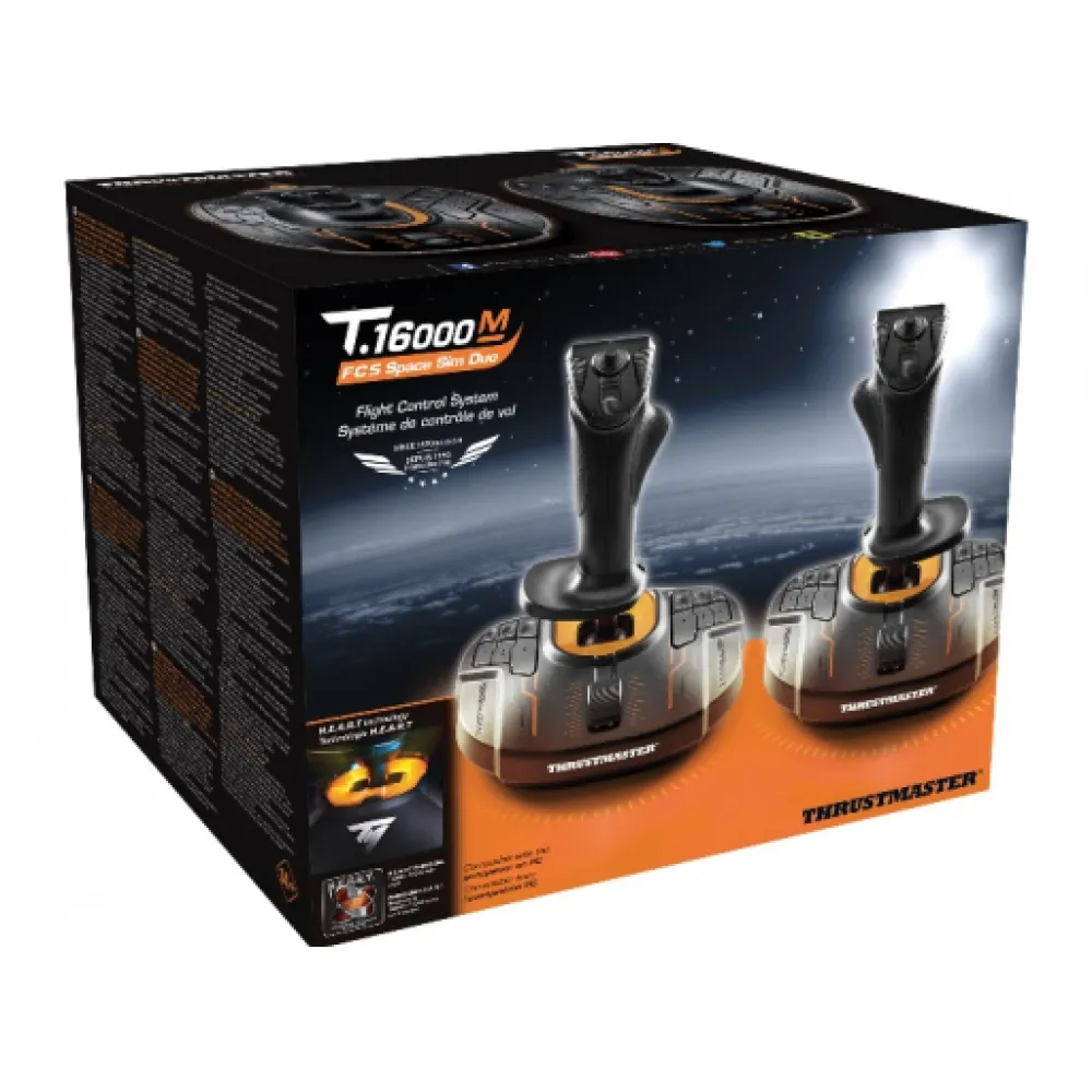 Thrustmaster T.16000M FCS SPACE SIM DUO Nero, Arancione USB Joystick Analogico/Digitale PC