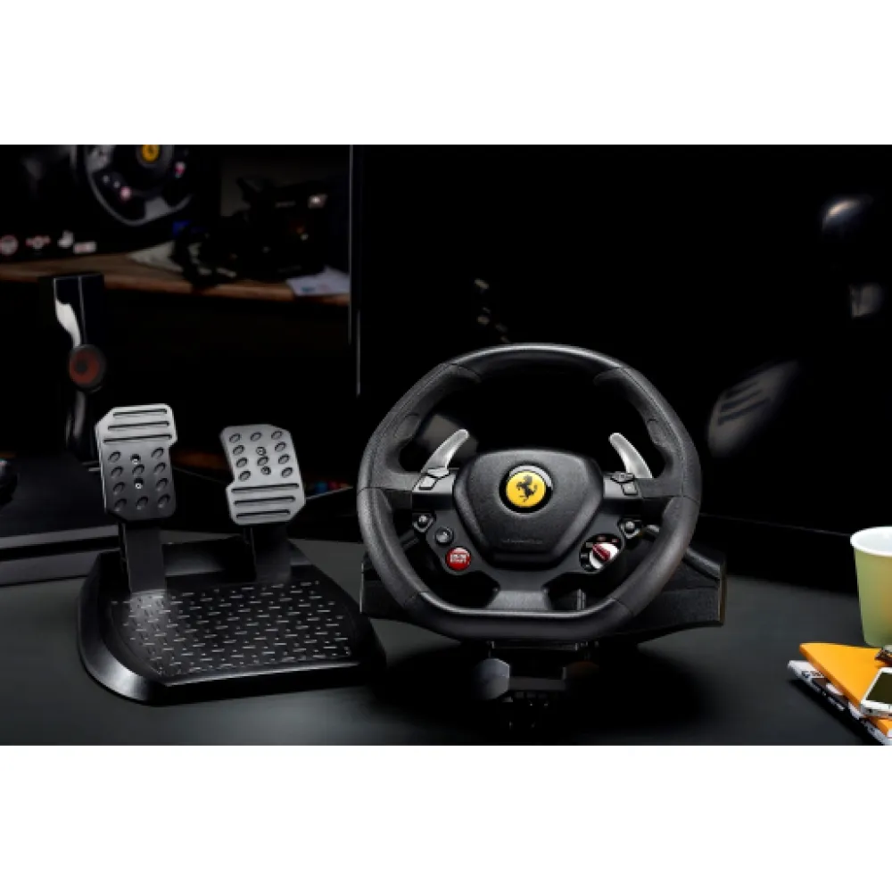 Thrustmaster T80 Ferrari 488 GTB Edition Nero Sterzo + Pedali Digitale PC, PlayStation 4, PlayStation 5