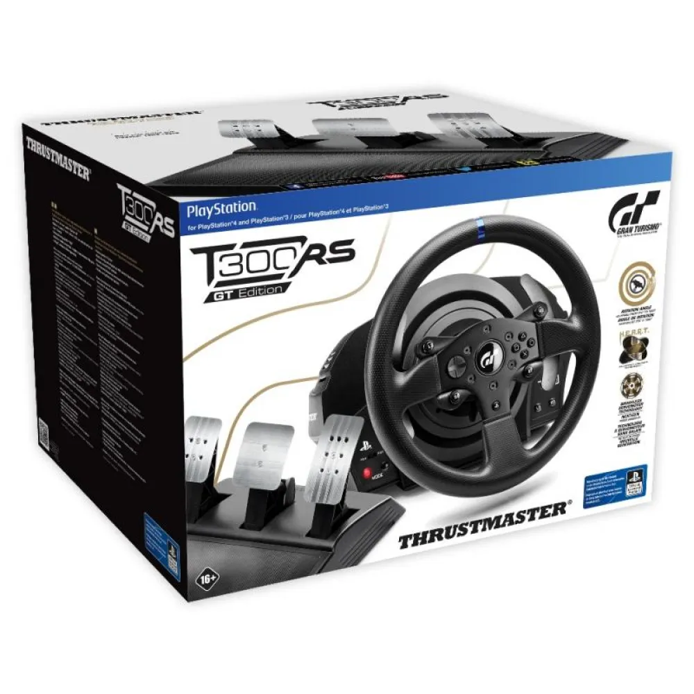 Thrustmaster T300 RS GT Nero Sterzo + Pedali Analogico/Digitale PC, PlayStation 4, Playstation 3