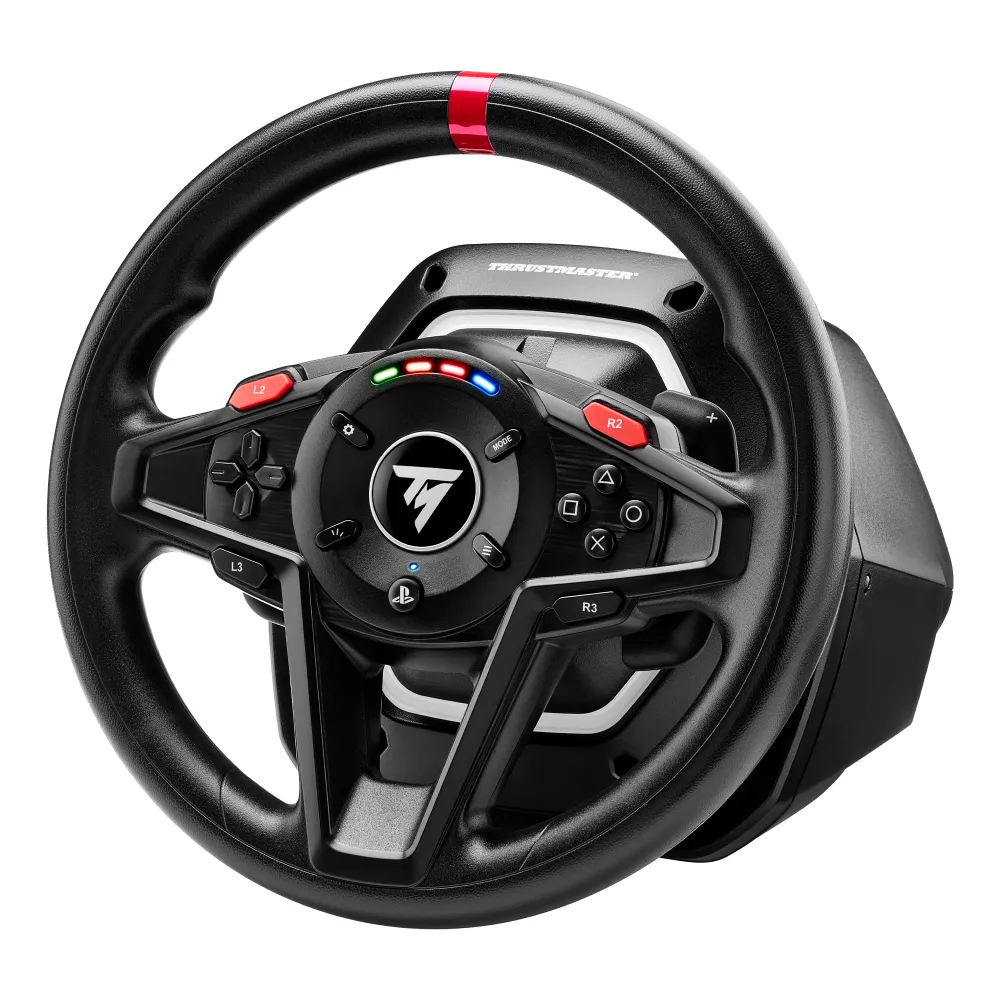 Thrustmaster T128 - Volante Force Feedback Hybrid Drive + Pedali, PC / PS5 / PS4