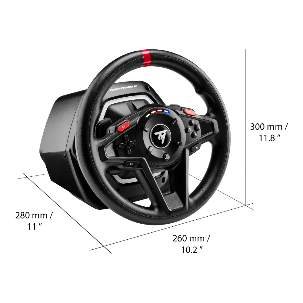 Thrustmaster T128 - Volante Force Feedback Hybrid Drive + Pedali, PC / PS5 / PS4