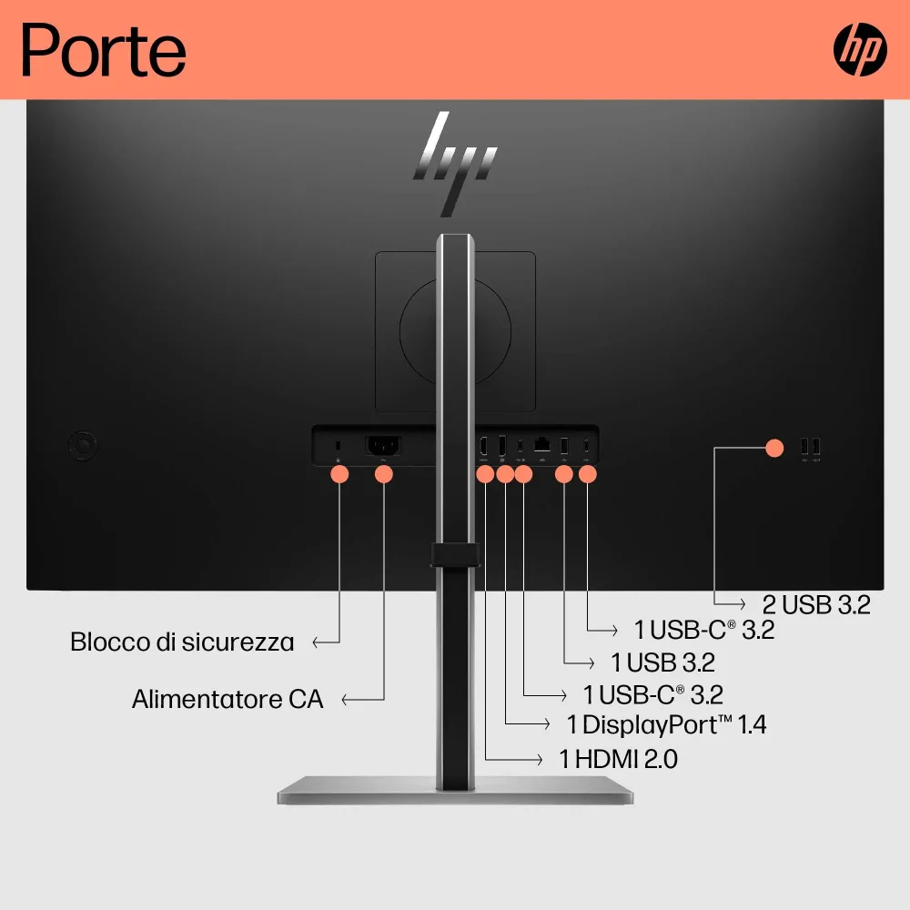 HP E32k G5 31.5" 4K UHD IPS USB-C 65W RJ45 Pivot