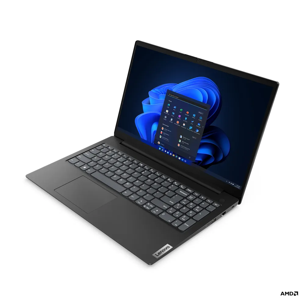 Lenovo V V15 AMD Ryzen™ 5 7520U Notebook 39,6 cm (15.6") Full HD 8 GB LPDDR5-SDRAM 256 GB SSD Wi-Fi 5 (802.11ac) FreeDOS Nero