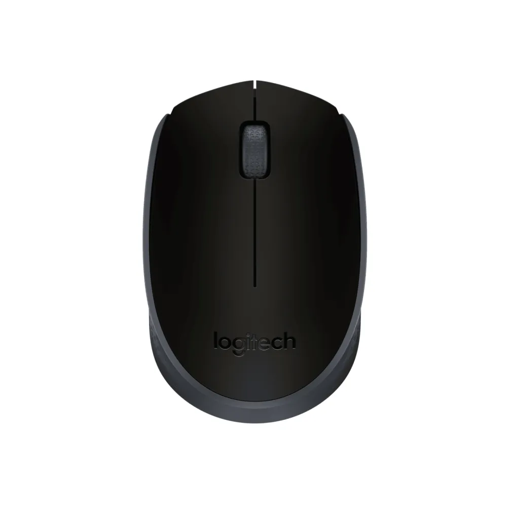 Logitech M171 Mouse Wireless, 2.4 GHz con Mini Ricevitore USB, Rilevamento Ottico, Durata ‎Batteria Fino a 12 Mesi, Mouse Ambidestro per PC/Mac/Laptop, Nero