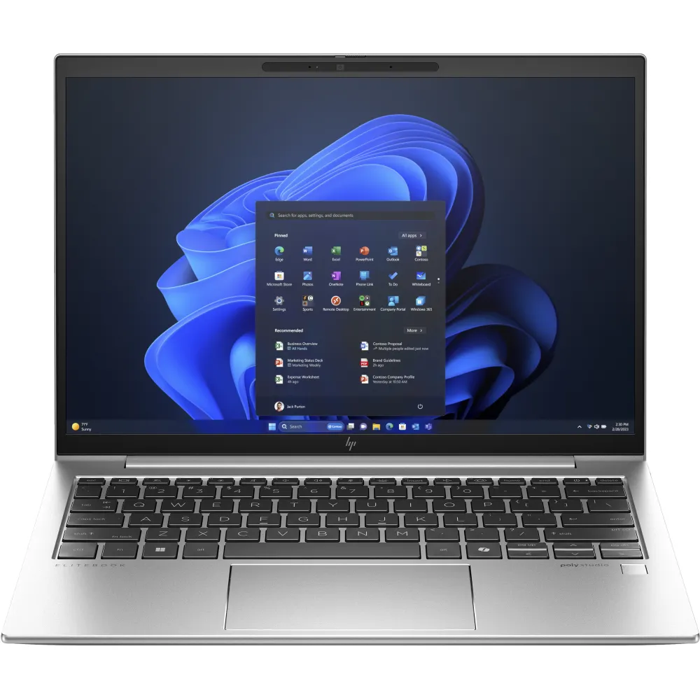 HP EliteBook 830 G11 Intel Core Ultra 7 155U Notebook 33,8 cm (13.3") WUXGA 16 GB LPDDR5x-SDRAM 1 TB SSD Wi-Fi 6E (802.11ax) Windows 11 Pro Argento