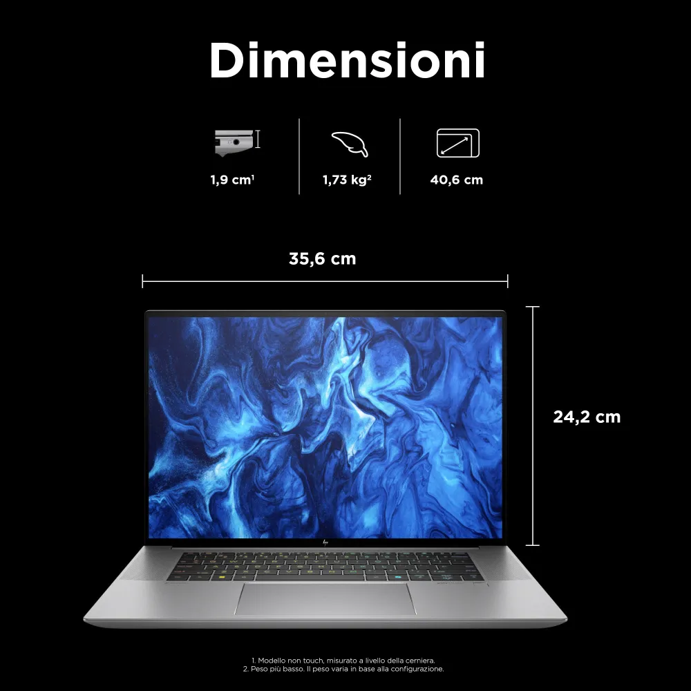 HP ZBook Studio G11 Intel Core Ultra 7 155H Workstation mobile 40,6 cm (16") WQUXGA 32 GB DDR5-SDRAM 1 TB SSD NVIDIA RTX 3000 Ada Wi-Fi 7 (802.11be) Windows 11 Pro Grigio