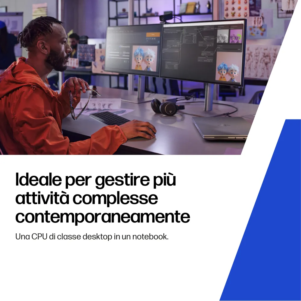HP ZBook Fury G1i - Display 16" 2.5K, Intel Core Ultra 9 285HX, 64GB RAM, 2TB SSD, NVIDIA RTX PRO 4000, Windows 11 Pro, AI PC, Argento
