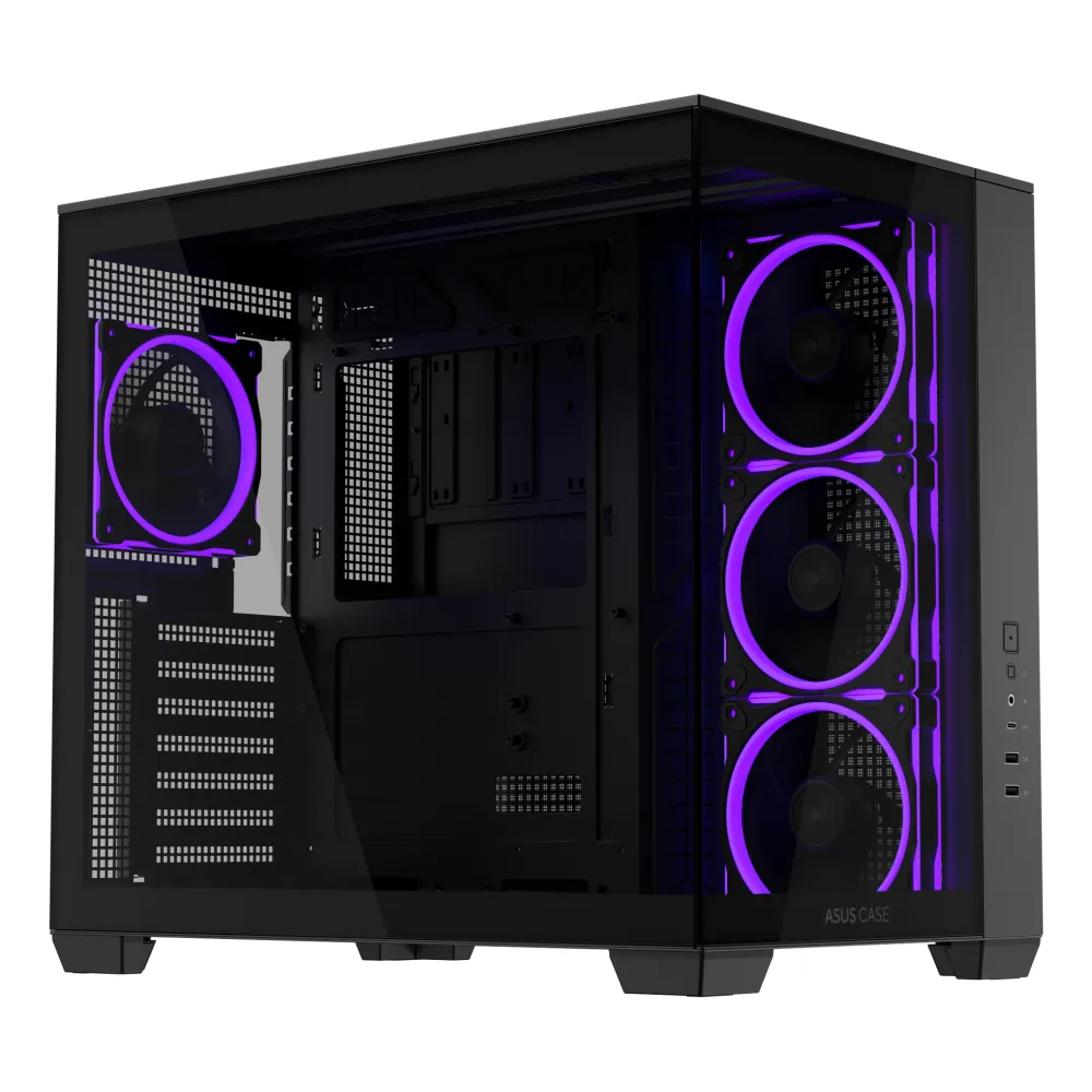 Asus A32 Plus TG ARGB Black Mid-Tower Vetro Temperato