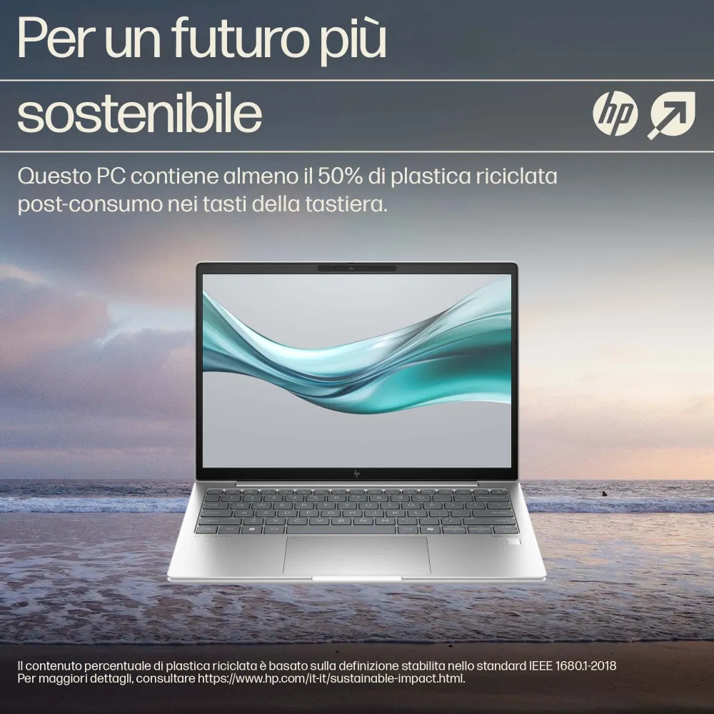 HP EliteBook 630 G11 Intel Core Ultra 5 125U Notebook 33,8 cm (13.3") WUXGA 8 GB DDR5-SDRAM 256 GB SSD Wi-Fi 6E (802.11ax) Windows 11 Pro Argento