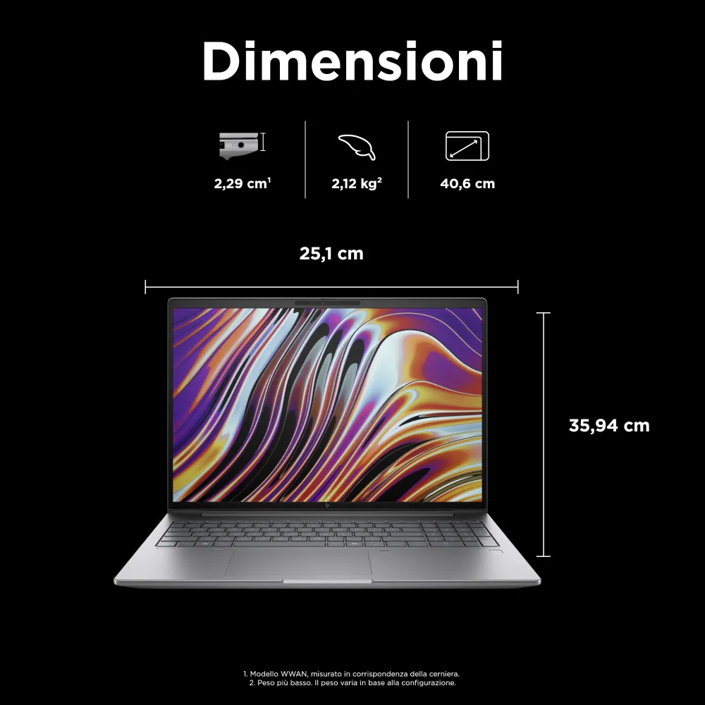HP ZBook Power G11 Intel Core Ultra 7 155U Workstation mobile 40,6 cm (16") WUXGA 16 GB DDR5-SDRAM 512 GB SSD NVIDIA RTX A500 Wi-Fi 6E (802.11ax) Windows 11 Pro Argento