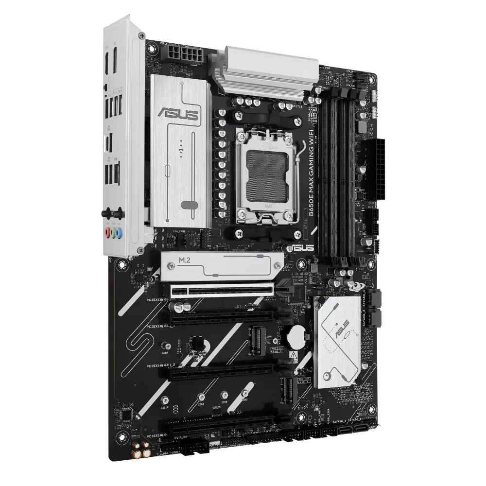 ASUS B650E MAX GAMING WIFI AMD B650 Socket AM5 ATX, 2.5 Gigabit Ethernet, Wi-Fi 6E (802.11ax), Bluetooth 5.3