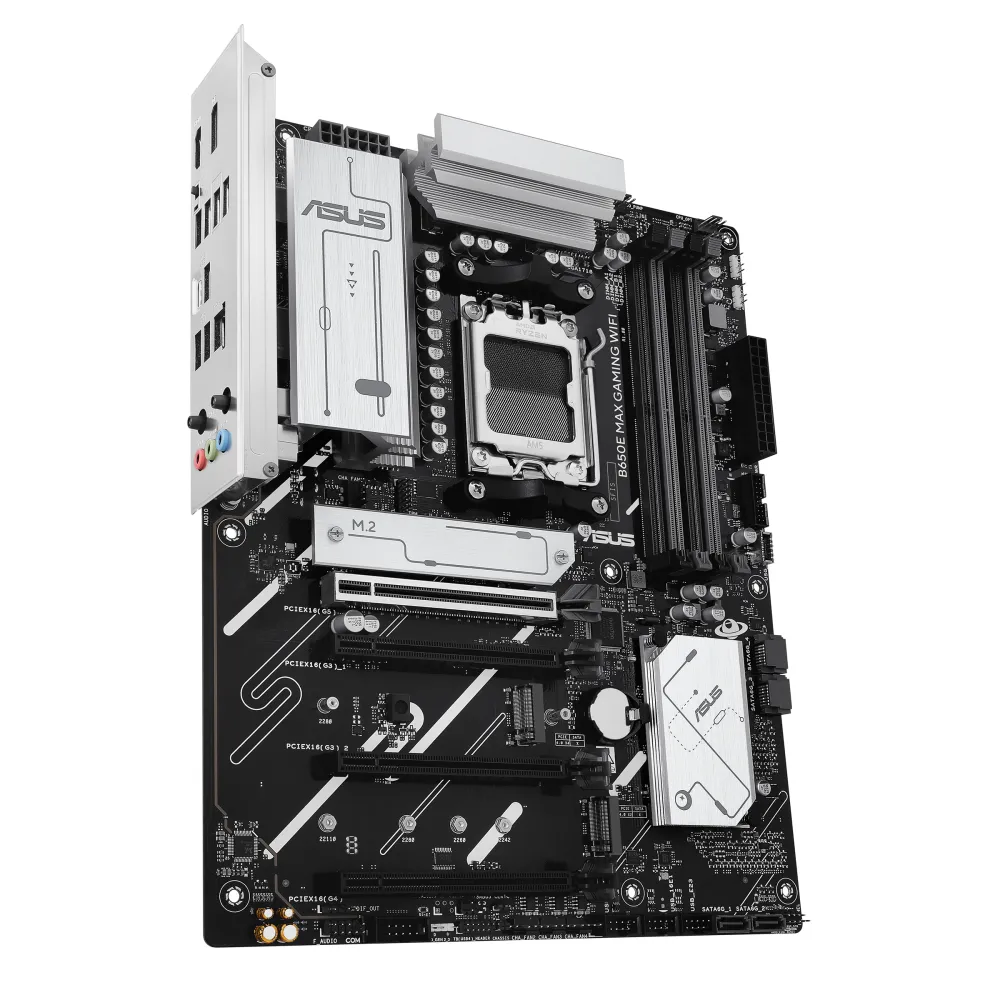 ASUS B650E MAX GAMING WIFI AMD B650 Socket AM5 ATX, 2.5 Gigabit Ethernet, Wi-Fi 6E (802.11ax), Bluetooth 5.3