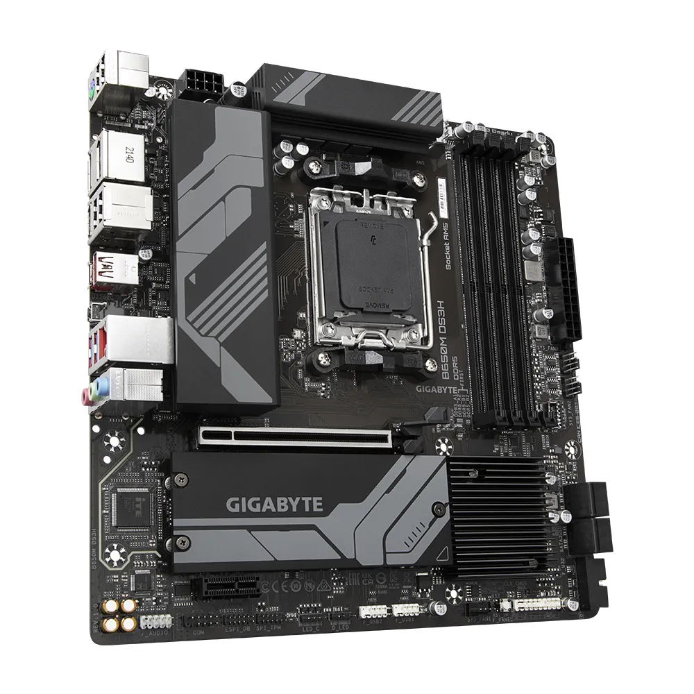 GIGABYTE B650M DS3H Scheda madre - AMD Ryzen serie 9000, VRM a 6+2+1 fasi, fino a 8000 MHz DDR5 (OC), 2xPCIe 4.0 M.2, LAN 2,5 GbE, USB 3.2 Gen 2