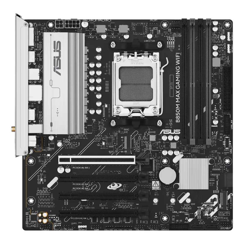 Asus B850M MAX Gaming WiFi Motherboard Micro-ATX AMD AM5