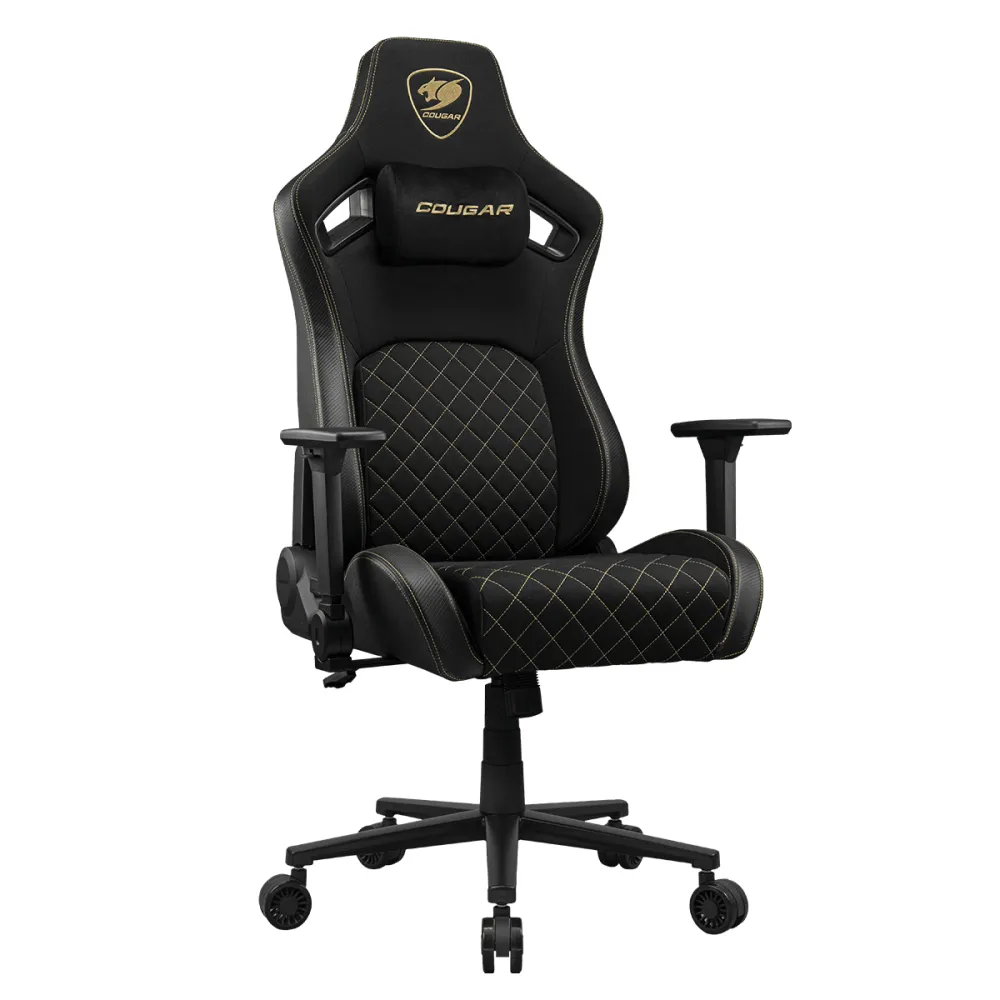 Cougar Defensor Gold - Sedia Gaming, Ecopelle, Supporto Lombare