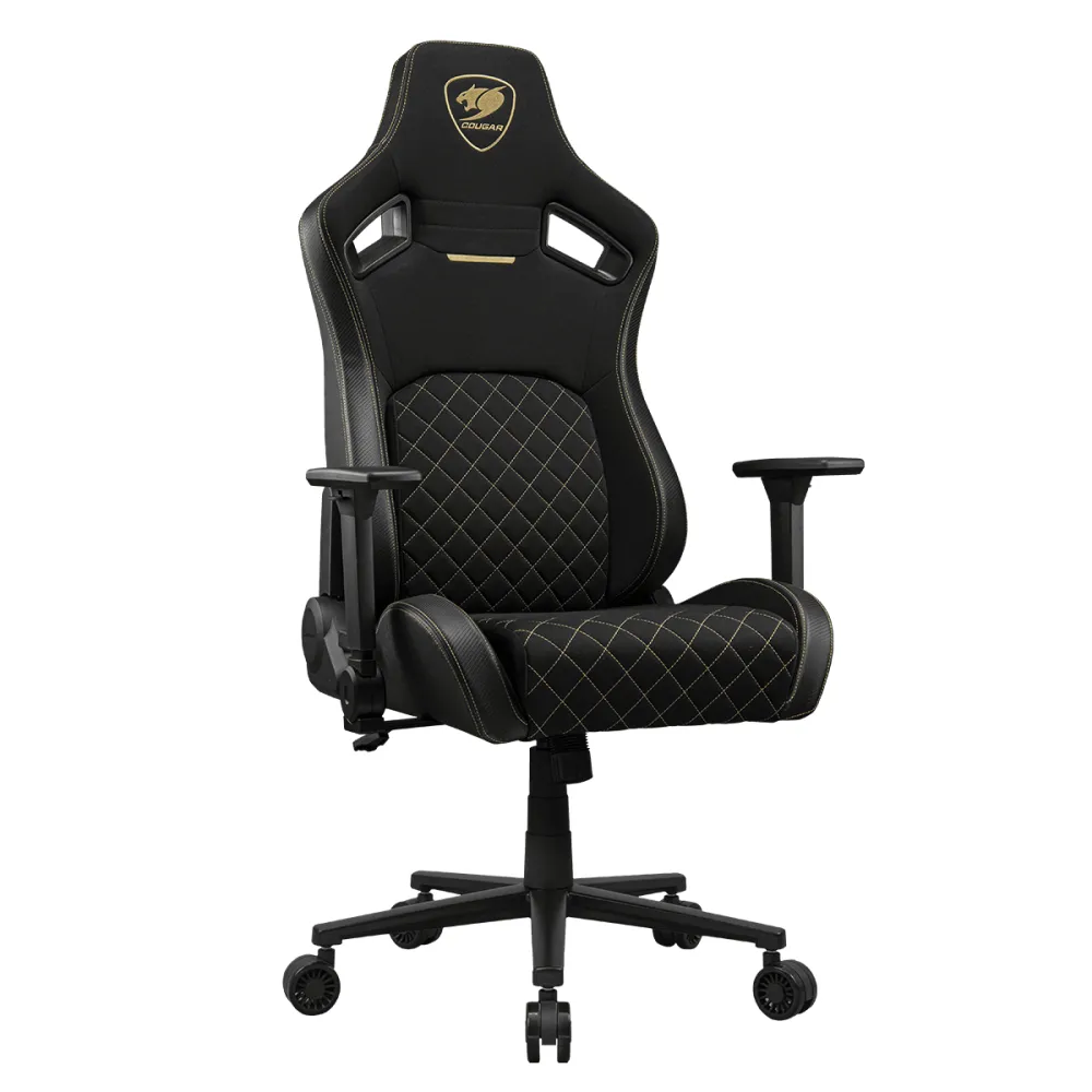 Cougar Defensor Gold - Sedia Gaming, Ecopelle, Supporto Lombare