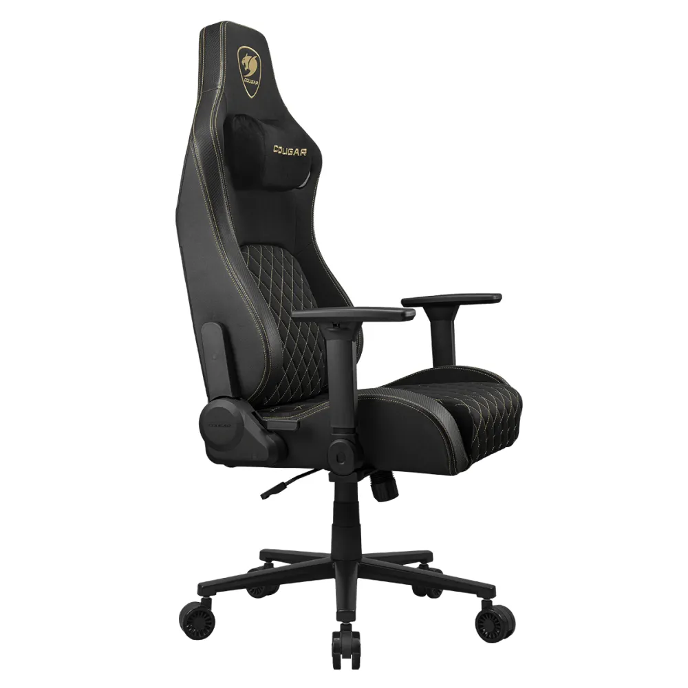 Cougar Defensor Gold - Sedia Gaming, Ecopelle, Supporto Lombare