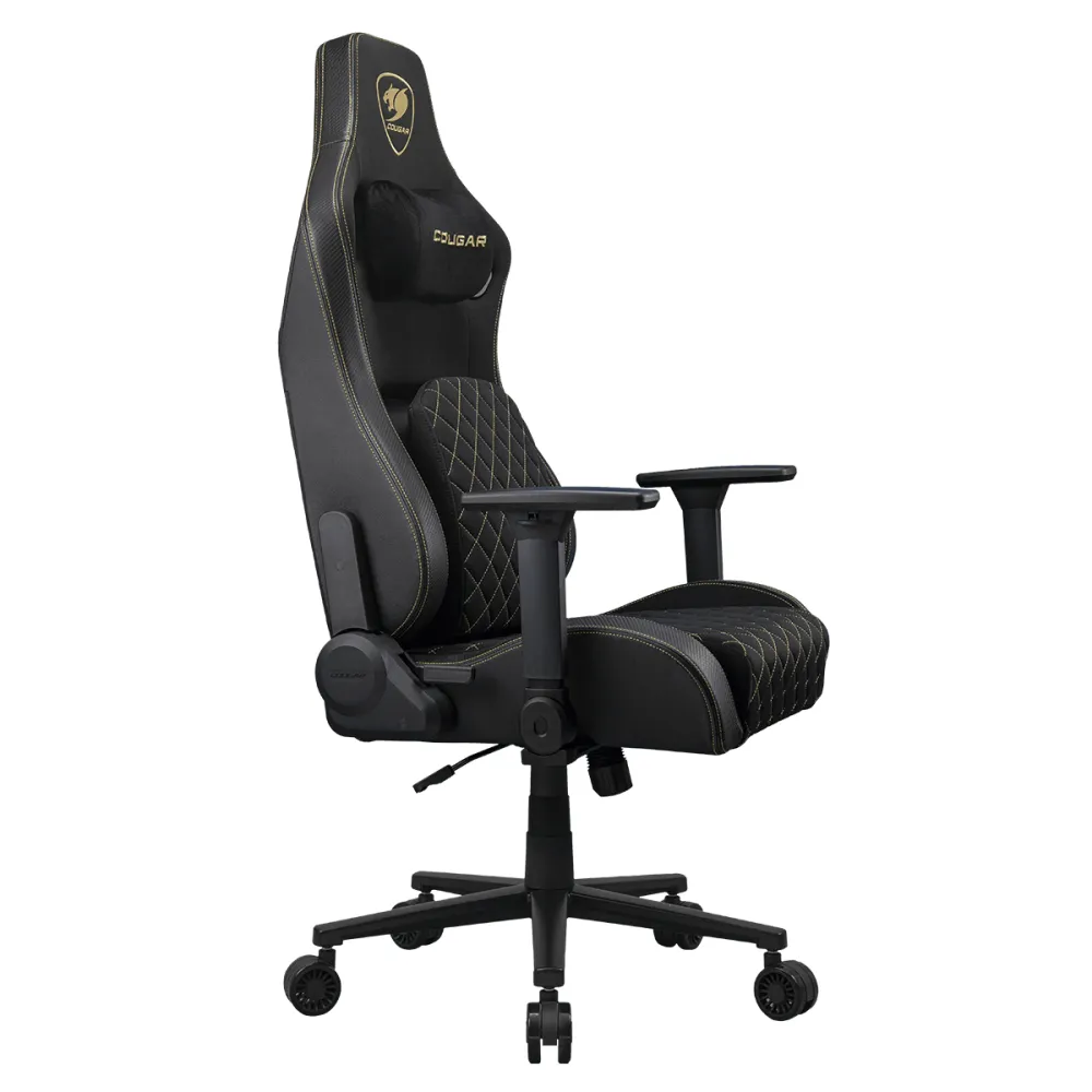 Cougar Defensor Gold - Sedia Gaming, Ecopelle, Supporto Lombare