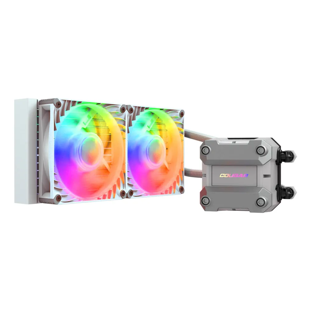 Cougar Poseidon Ultra 240 - AIO, LGA1851-1700-1200-AM5-AM4, Radiatore 240mm, ARGB, Bianco