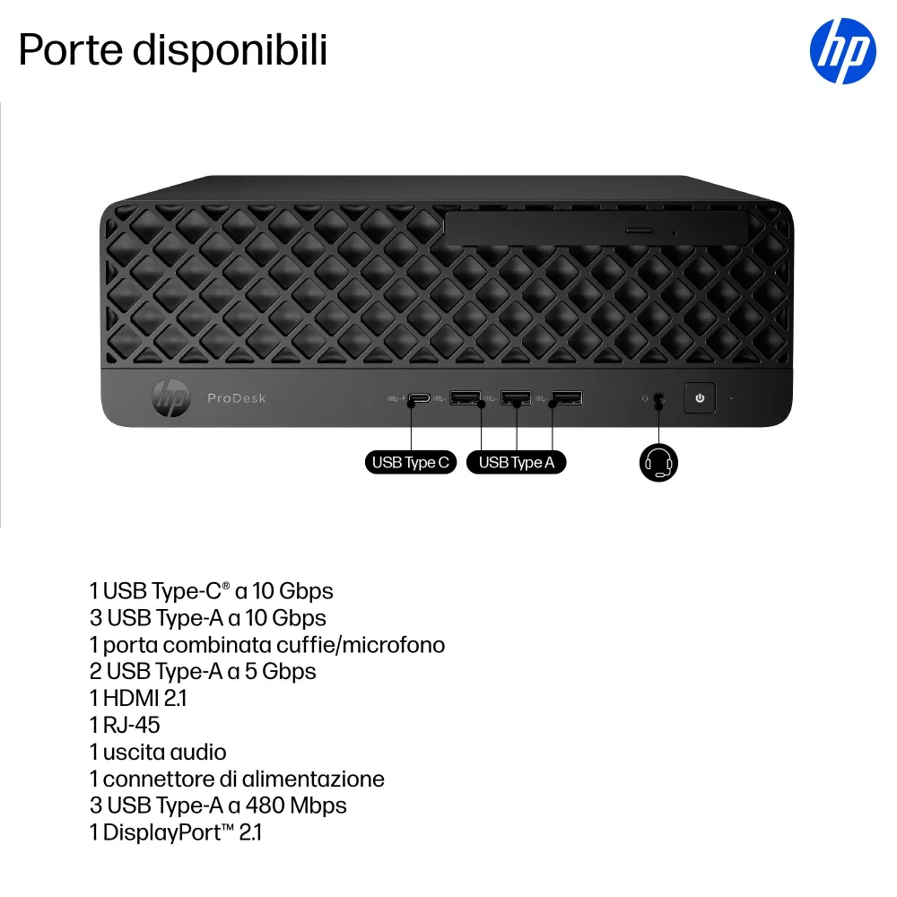 HP Pro SFF 4 G1i - Intel Core Ultra 7 265, 16GB RAM, 512GB SSD, Windows 11 Pro