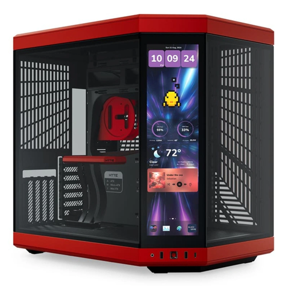 HYTE CASE Y70 TOUCH INFINITEBLACK CHERRY  BLK/RD 4xSLOTS GPU 2*TG