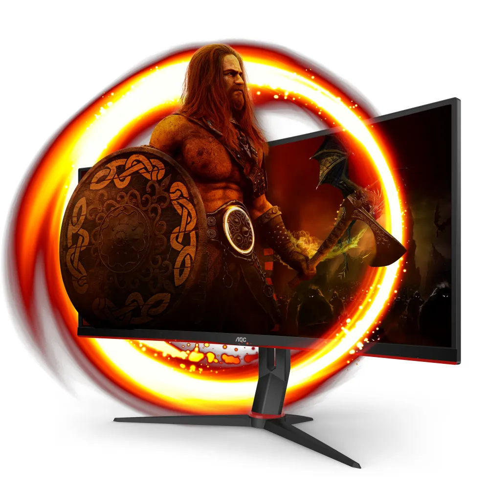AOC G2 CU34G2X/BK LED display 86,4 cm (34") 3440 x 1440 Pixel Quad HD Nero, Rosso