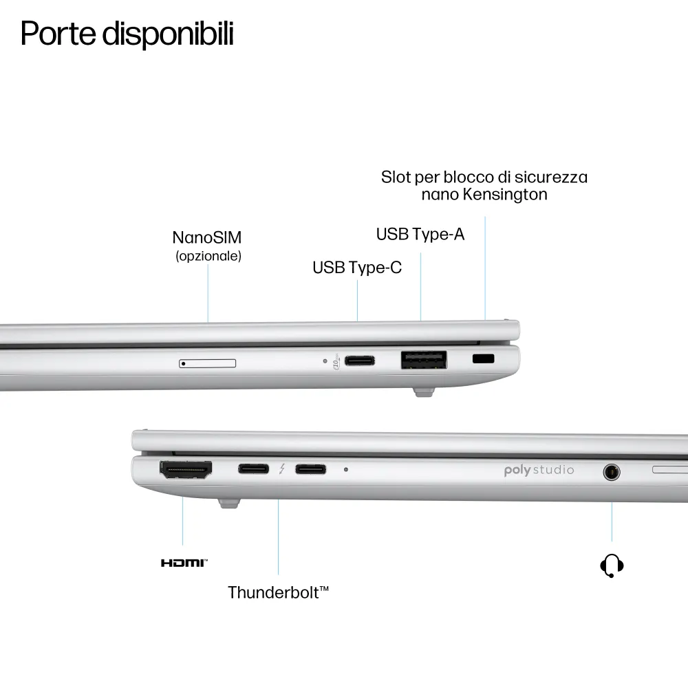HP EliteBook 8 G1i - 16" WUXGA, Core Ultra 5 225U, 24GB RAM, 512GB SSD, Windows 11 Pro