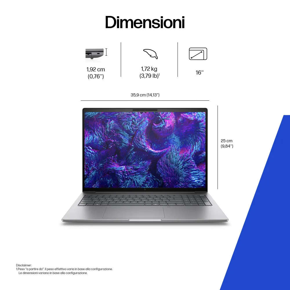 HP ZBook Power 16 G11 - 16" WUXGA Touch, Core Ultra 7 255H, 32GB RAM, 1TB SSD, Windows 11 Pro