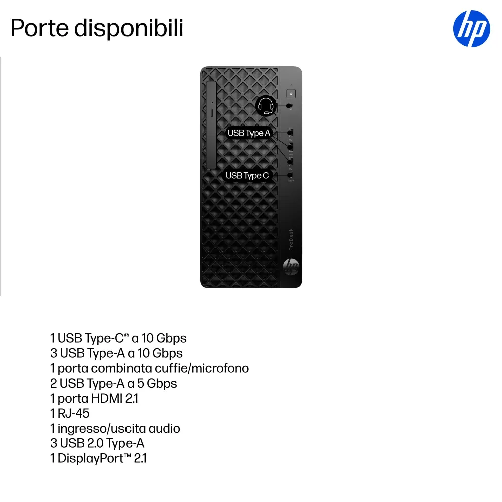 HP ProDesk 4 Tower G1i - Intel Core Ultra 5 235, 16GB RAM, 512GB SSD, Windows 11 Pro