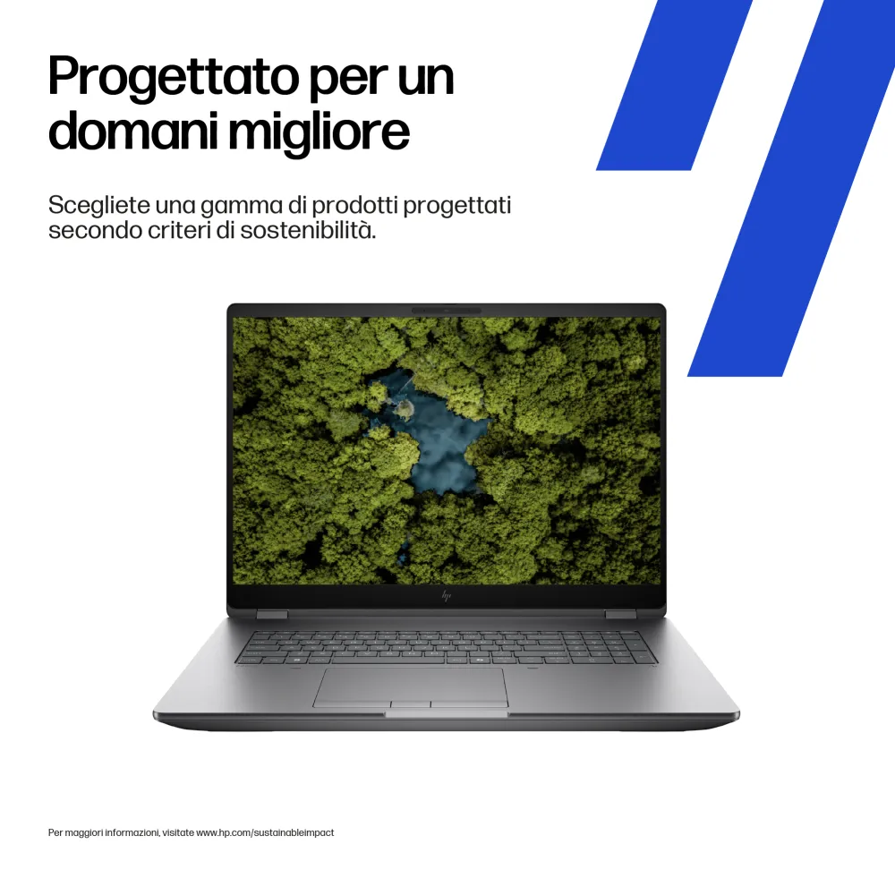 HP ZBook Fury 18 G1i - Display 18" WQXGA, Intel Core Ultra 7 255HX, 32GB RAM, 1TB SSD, Windows 11 Home, AI PC, Argento