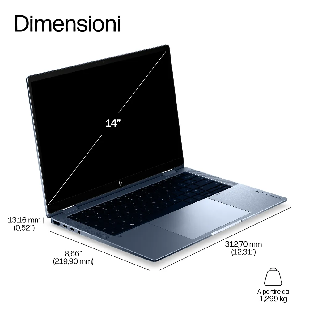 HP EliteBook X Flip G2i - 14" OLED 3K Touch, Core Ultra X7 358H, 32GB RAM, 1TB SSD, Windows 11 Pro