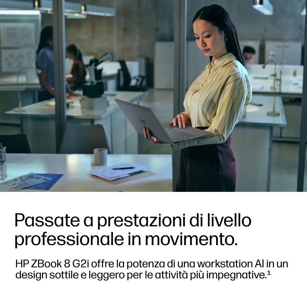 HP ZBook 8 G2i - Display 14" WUXGA, Intel Core Ultra 7 366H, 24GB RAM, 512GB SSD, NVIDIA RTX PRO 500, Windows 11 Pro, AI PC, Argento