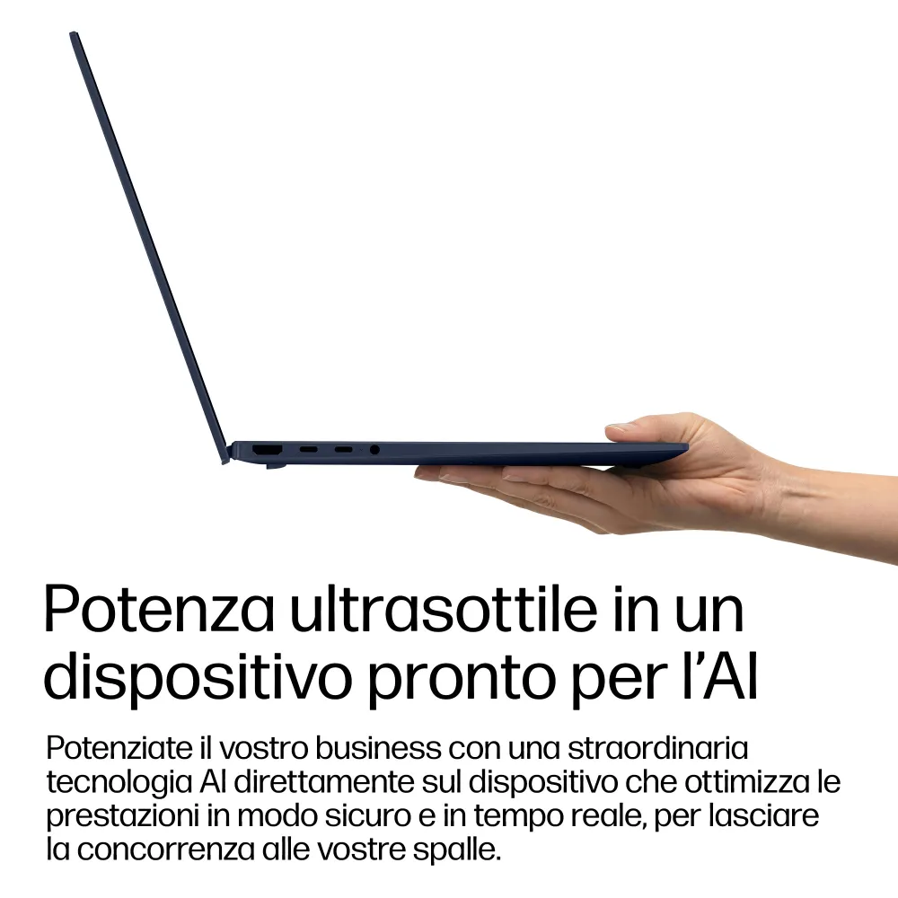HP EliteBook X G2i - Display 14" OLED 2.8K, Intel Core Ultra 7 356H, 32GB RAM, 1TB SSD, Windows 11 Pro, AI PC, Argento
