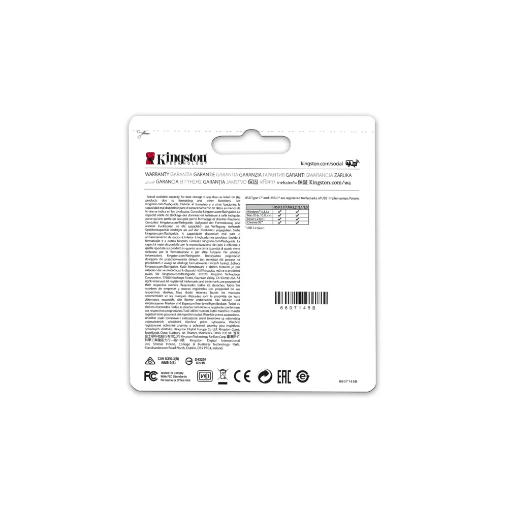 Kingston Technology DataTraveler 128GB microDuo 3C 200MB/s dual USB-A + USB-C