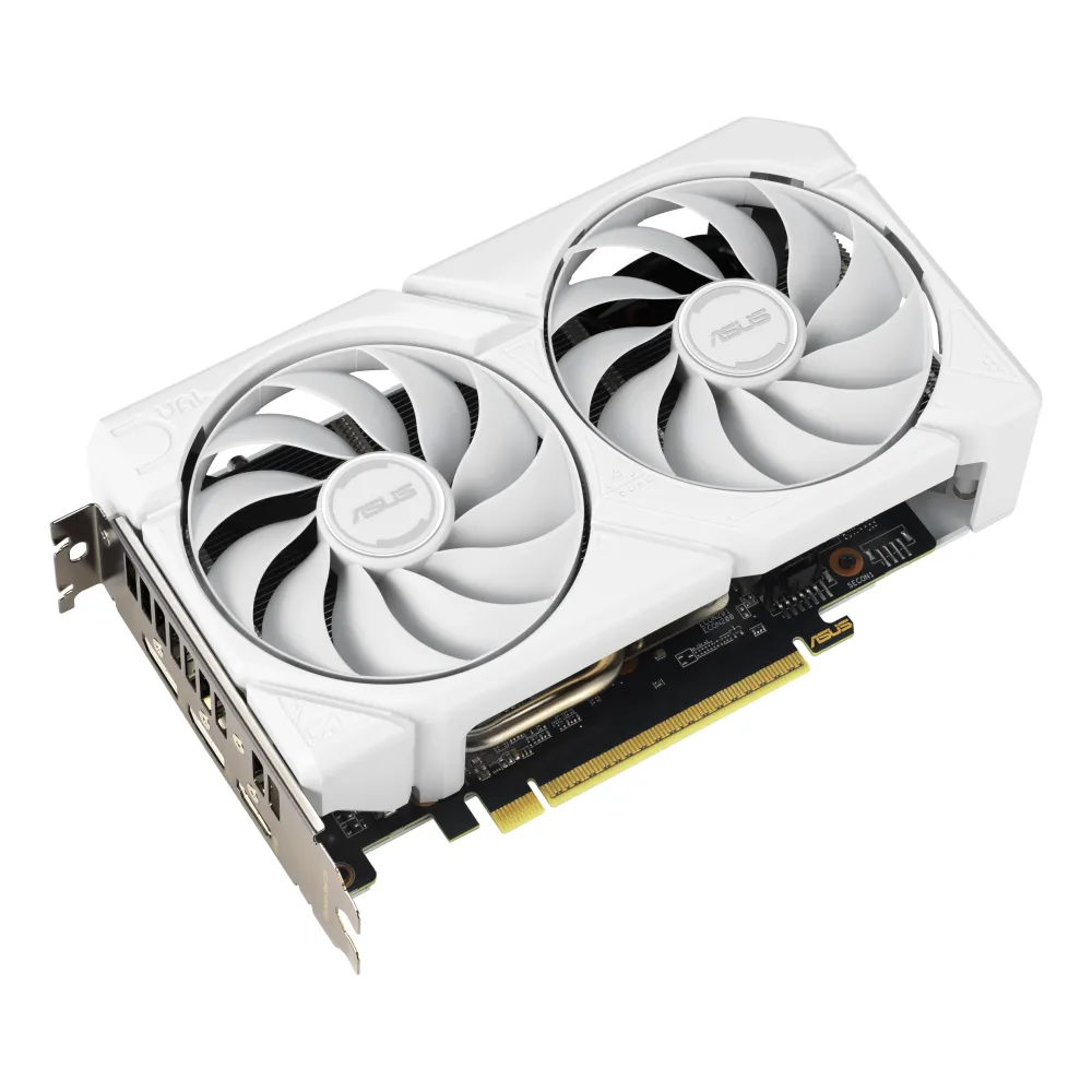 Asus Dual Radeon RX 9060 XT White - 16GB GDDR6, PCIe 4.0, Dual Fan, White Edition