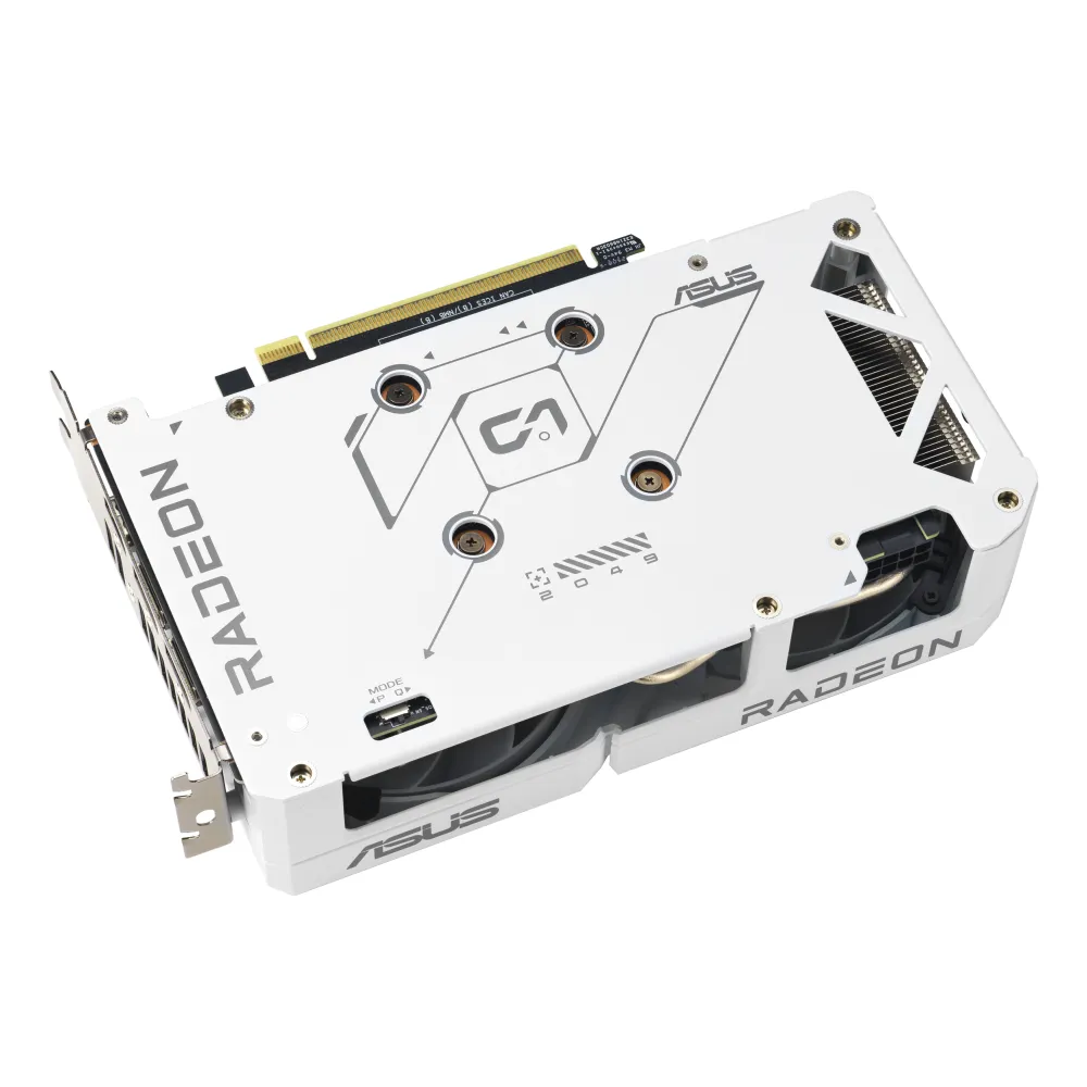 Asus Dual Radeon RX 9060 XT White - 16GB GDDR6, PCIe 4.0, Dual Fan, White Edition