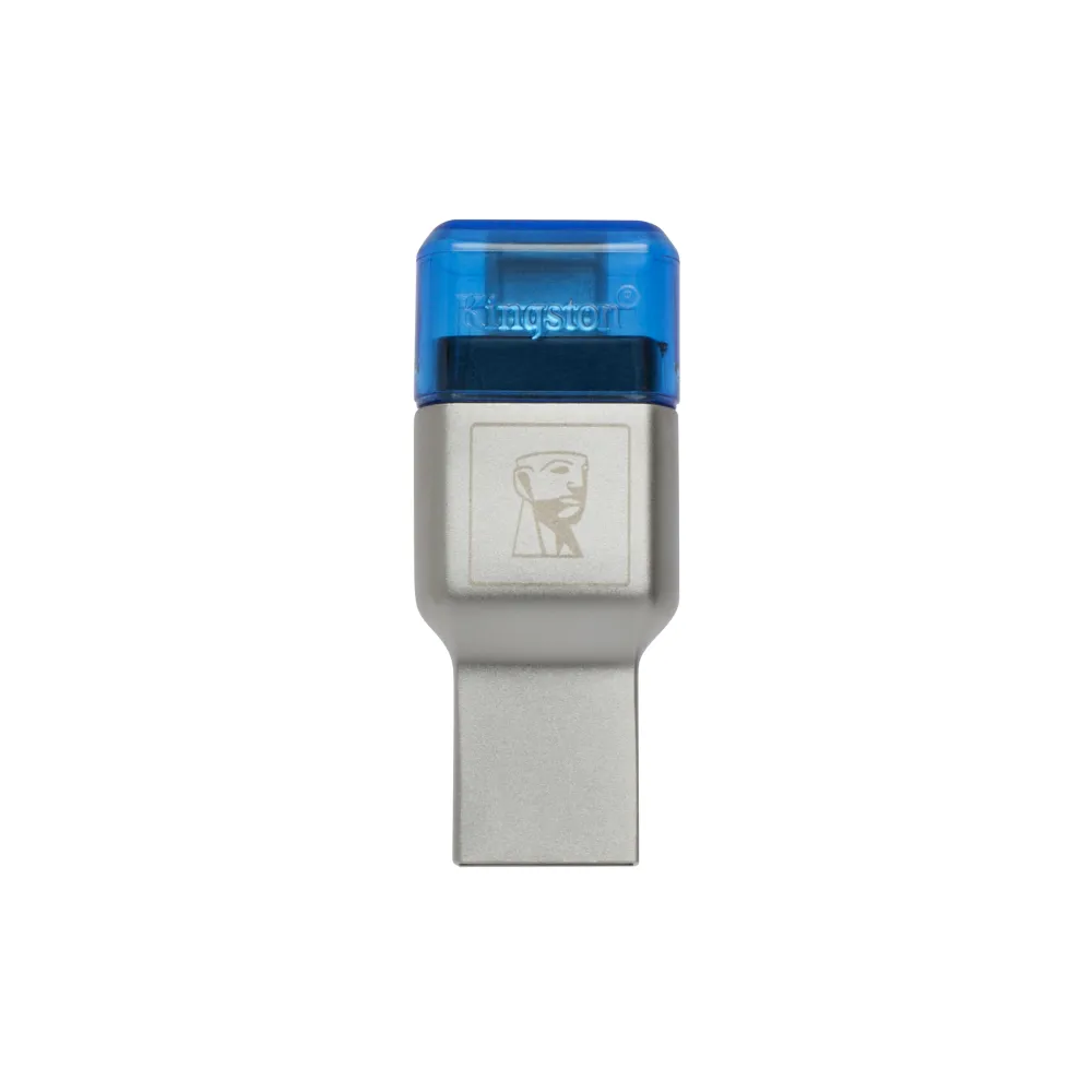 Kingston Technology MobileLite Duo 3C lettore di schede USB 3.2 Gen 1 (3.1 Gen 1) Type-A/Type-C Blu, Argento