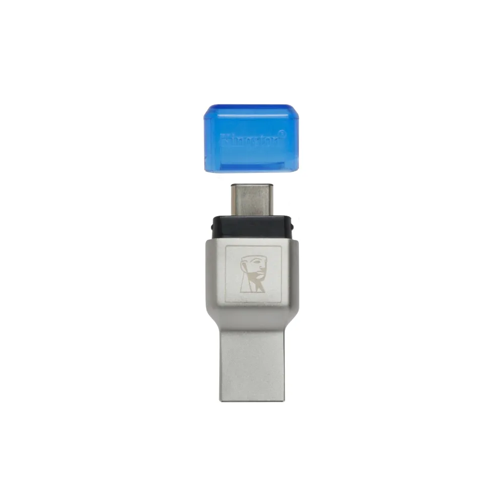 Kingston Technology MobileLite Duo 3C lettore di schede USB 3.2 Gen 1 (3.1 Gen 1) Type-A/Type-C Blu, Argento