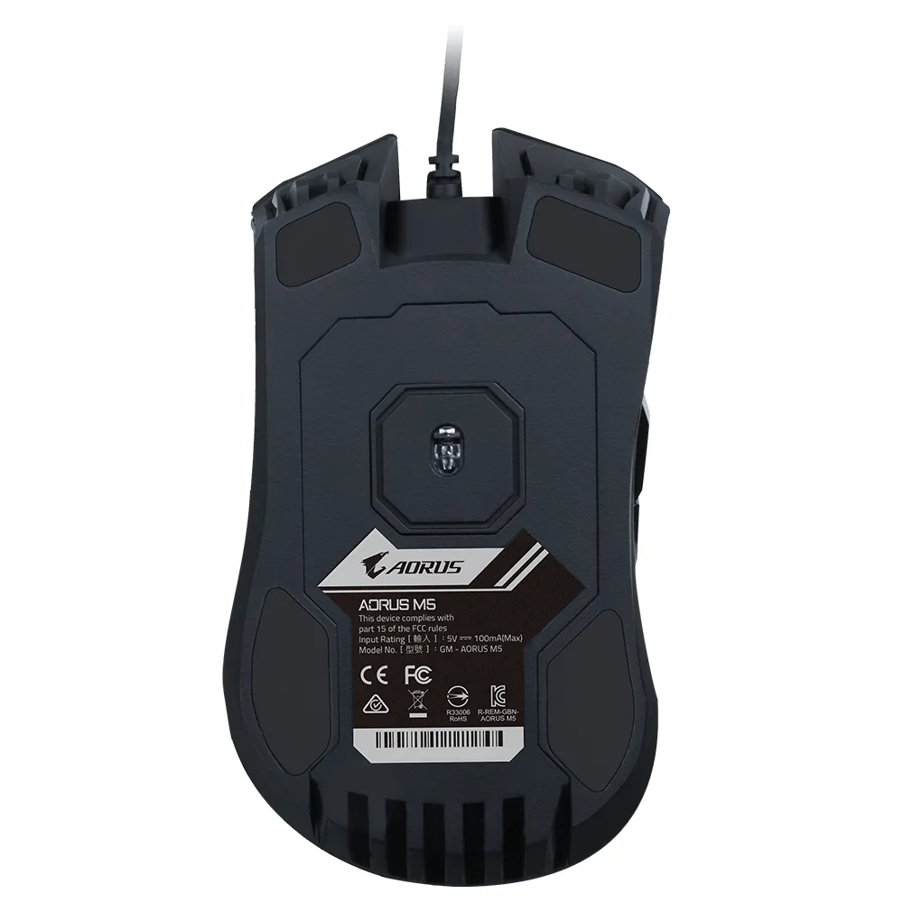 GIGABYTE AORUS M5 mouse Gaming Mano destra USB tipo A Ottico 16000 DPI