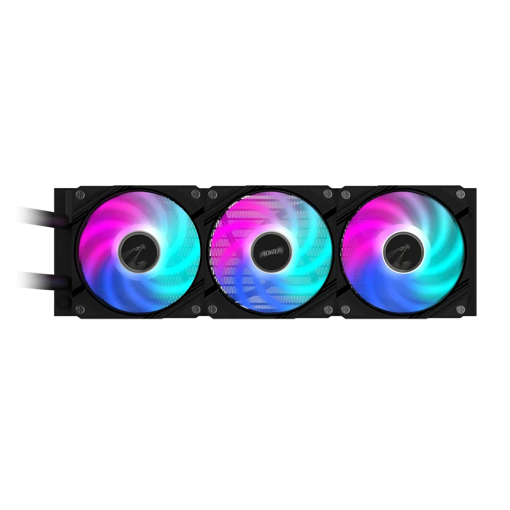 GIGABYTE AORUS WATERFORCE II 360 AIO Raffreddamento a liquido per CPU - 3x ventole ARGB da 120 mm, meccanismo a incastro, DAISY-CHAIN, compatibile con Intel LGA 1851 e AMD AM5