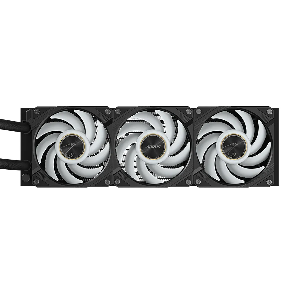 GIGABYTE AORUS WATERFORCE X II 360 Raffreddamento a liquido per CPU AIO - 3x ventole ARGB da 120 mm, LCD a colori, DAISY-CHAIN, compatibile con Intel LGA 1851 e AMD AM5
