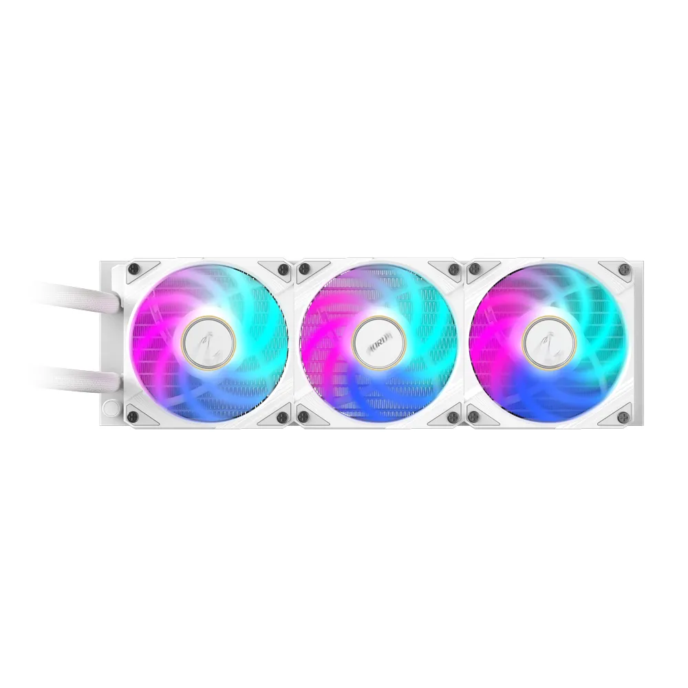 GIGABYTE AORUS WATERFORCE X II 360 ICE Raffreddamento a liquido per CPU AIO - 3x ventole ARGB da 120 mm, LCD a colori, DAISY-CHAIN, compatibile con Intel LGA 1851 e AMD AM5