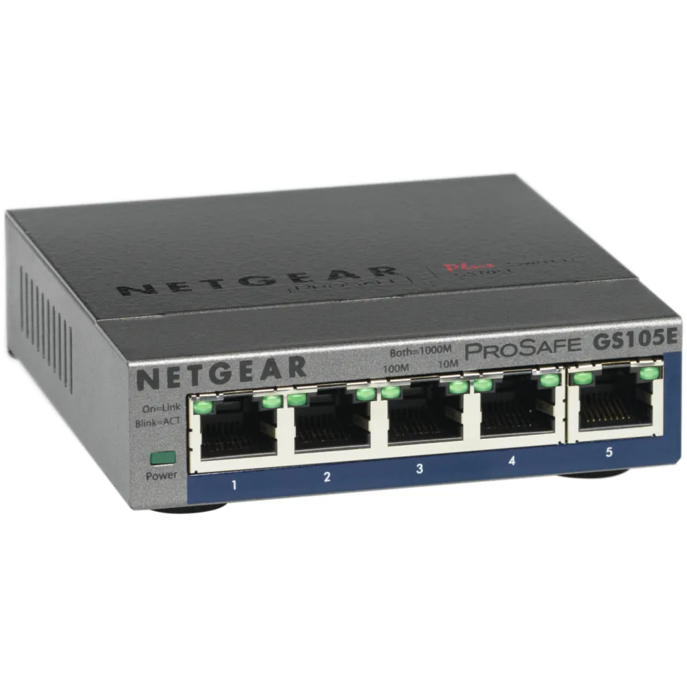 NETGEAR GS105E-200PES switch di rete Gestito L2/L3 Gigabit Ethernet (10/100/1000)