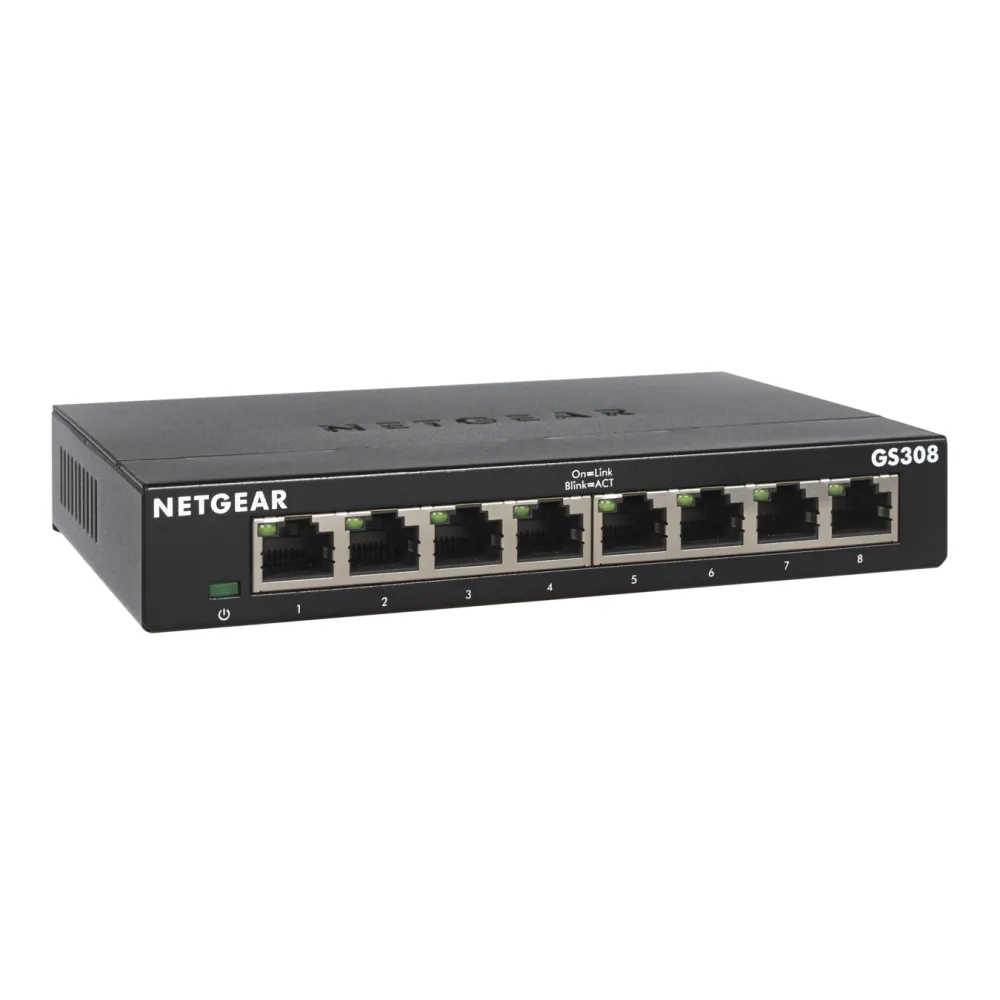 NETGEAR GS308-300PES switch di rete Non gestito L2 Gigabit Ethernet (10/100/1000)